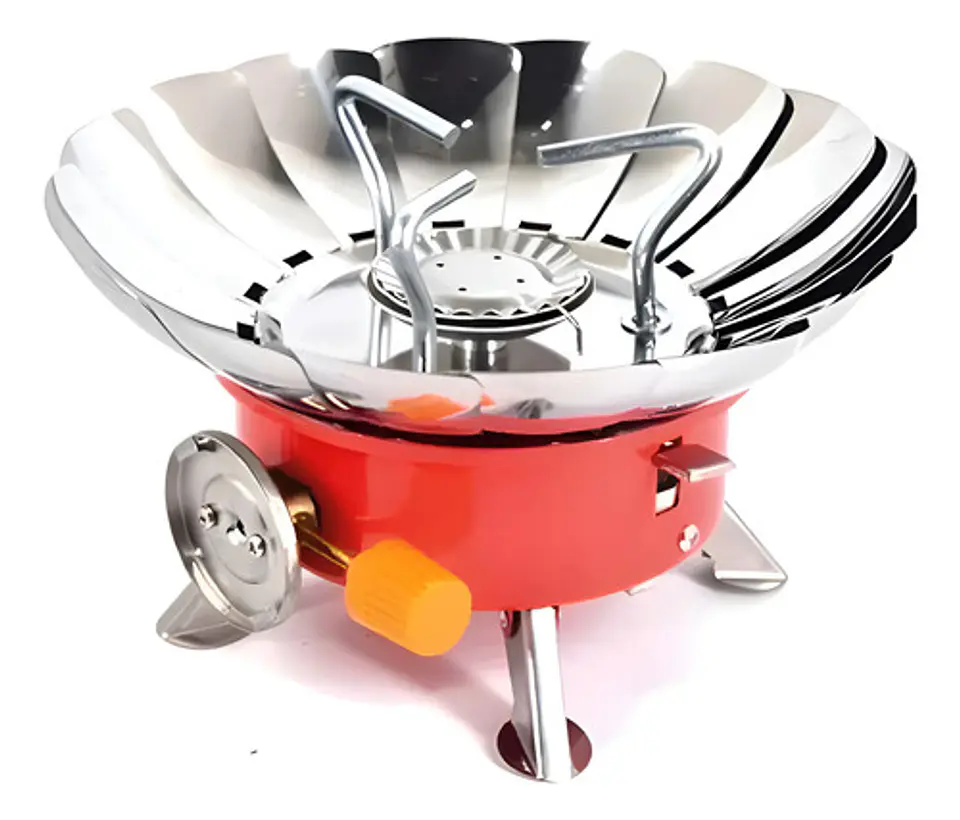 Estufa Hornilla Camping Gas Butano Contraviento Deflector 1