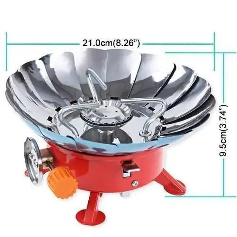 Estufa Hornilla Camping Gas Butano Contraviento Deflector 4