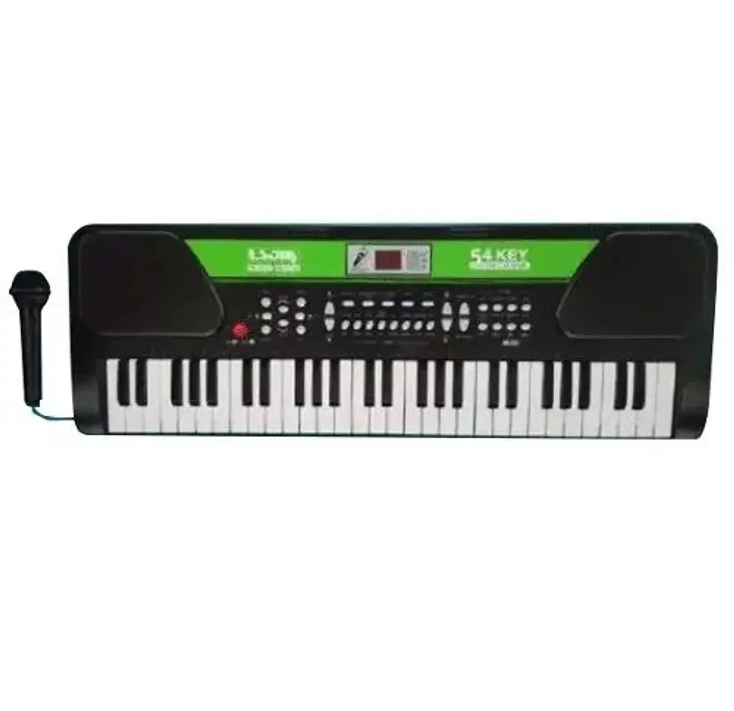 Piano Organeta Eléctrica Micrófono Usb 328-10 Musical Negro 1