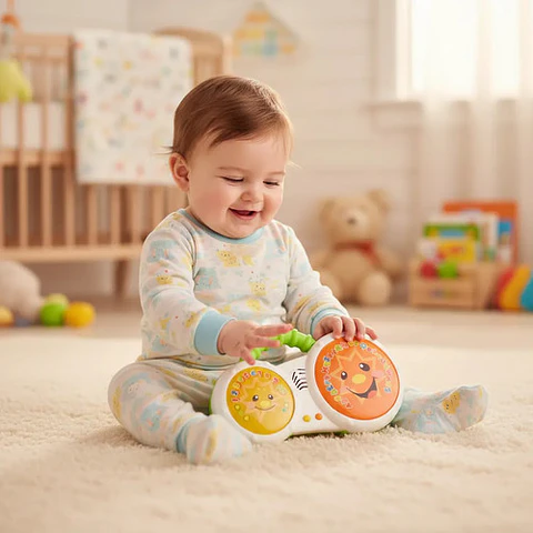 Tambores Musicales Móviles Para Bebés Learning Fun Con Luces Y Sonidos