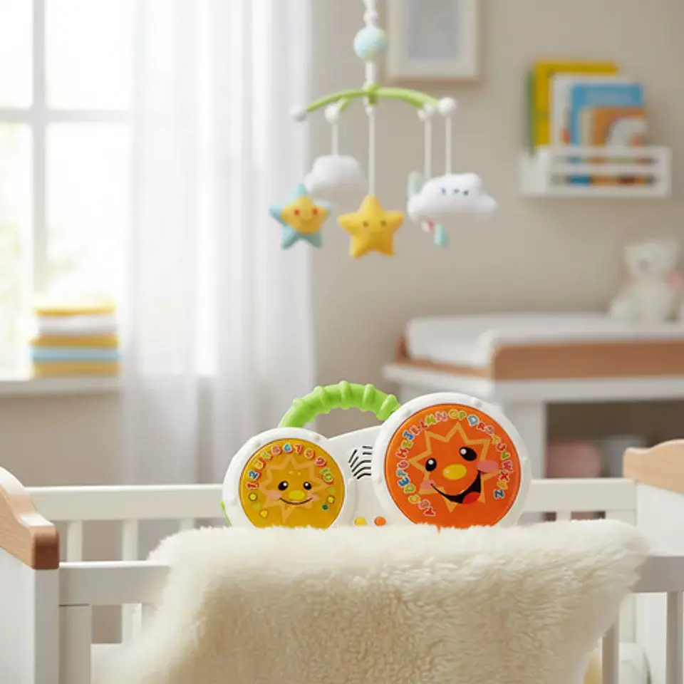 Tambores Musicales Móviles Para Bebés Learning Fun Con Luces Y Sonidos 3