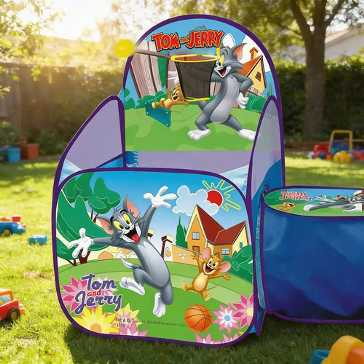 Carpa Plegable Cancha Baloncesto Niños Tom Jerry  Ref Lr4142 4
