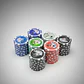 Fichas Poker Lujo Peso Metalizadas 8225 Casino Juego Cartas - Miniatura 1
