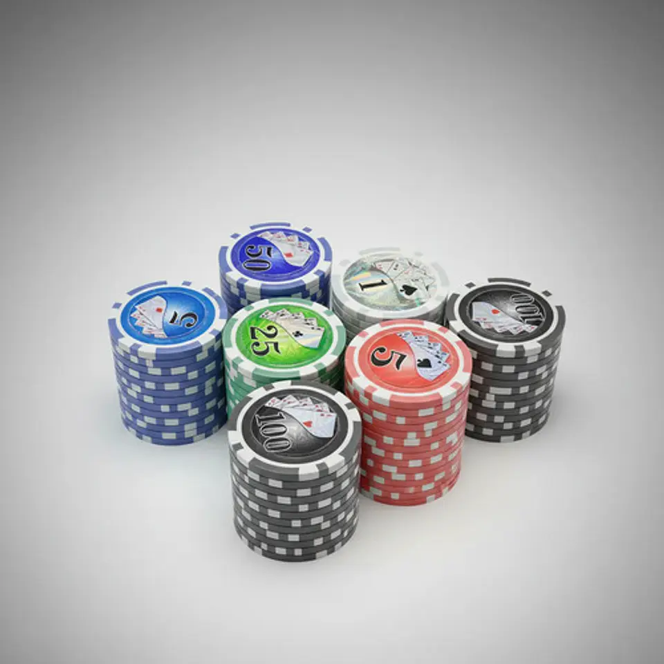 Fichas Poker Lujo Peso Metalizadas 8225 Casino Juego Cartas 1