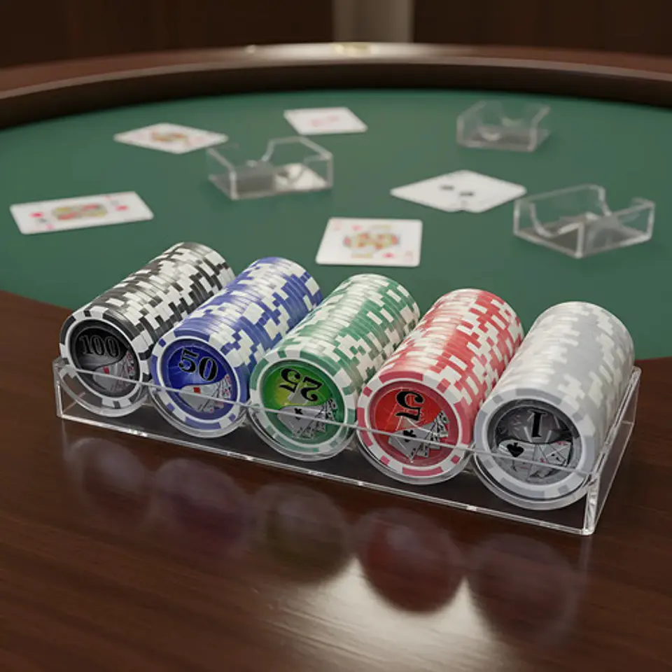 Fichas Poker Lujo Peso Metalizadas 8225 Casino Juego Cartas 2