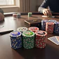 Fichas Poker Lujo Peso Metalizadas 8225 Casino Juego Cartas - Miniatura 3