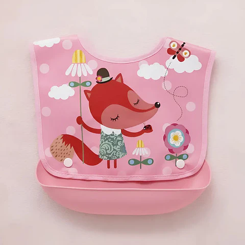 Babero En Silicona Para Bebe Ajustable Ref 12265 