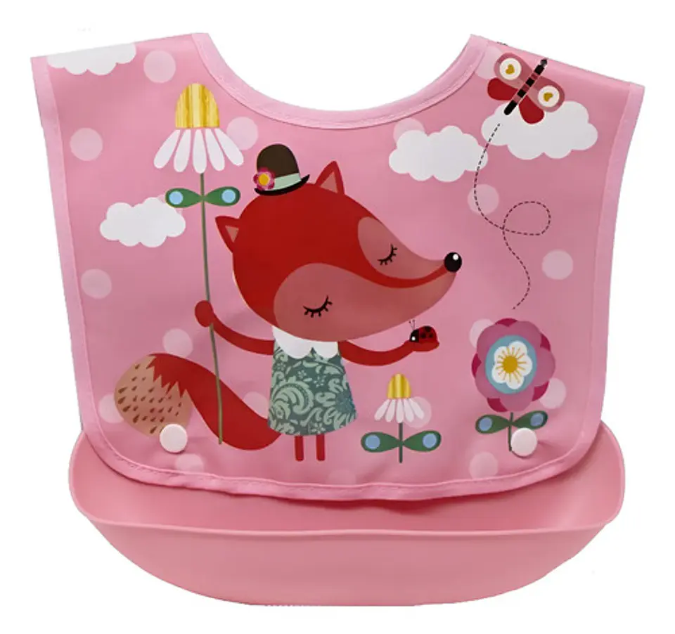 Babero En Silicona Para Bebe Ajustable Ref 12265  2