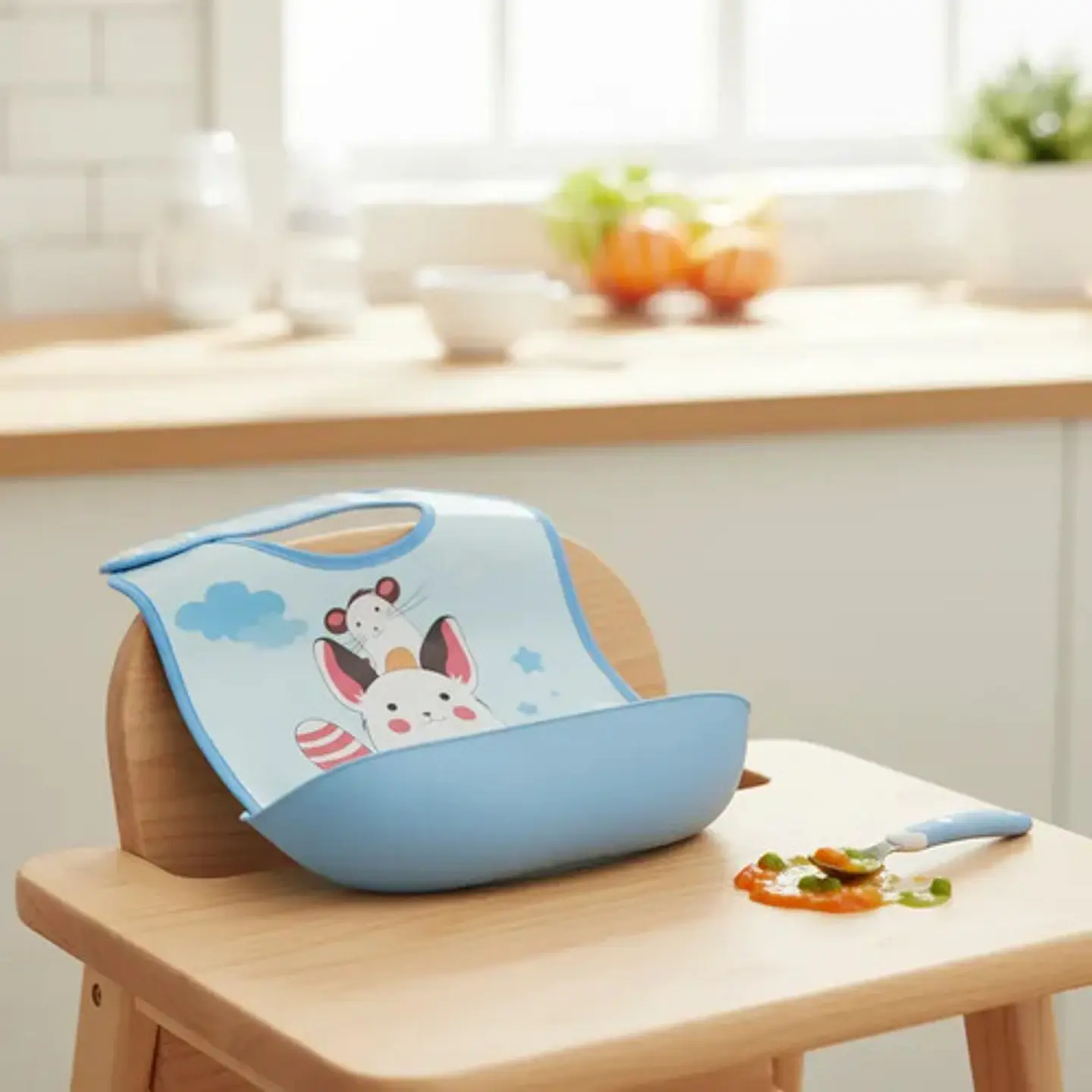 Babero En Silicona Para Bebe Ajustable Ref 12265  7