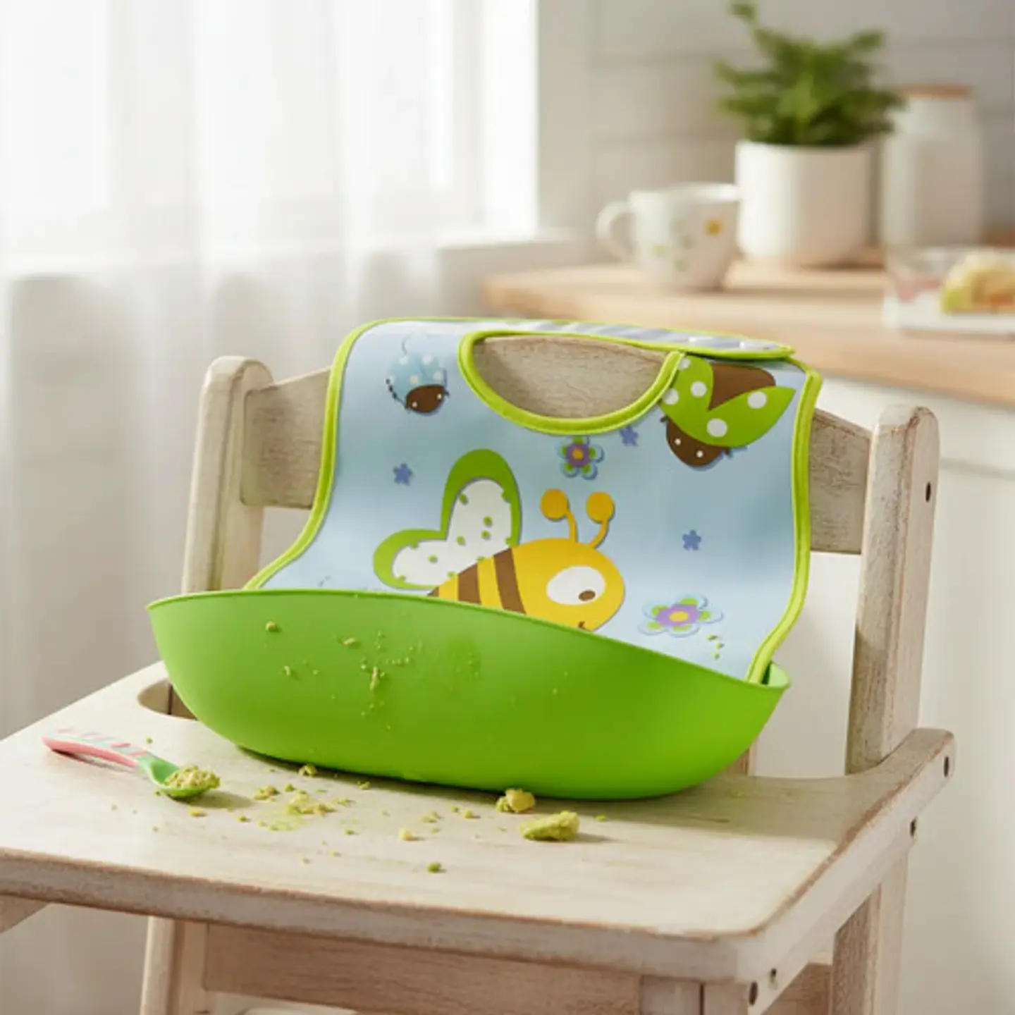 Babero En Silicona Para Bebe Ajustable Ref 12265  9