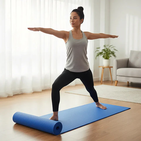 Tapete Yoga Delgado Pilates Ejercicios 183cmx62cmx3mm