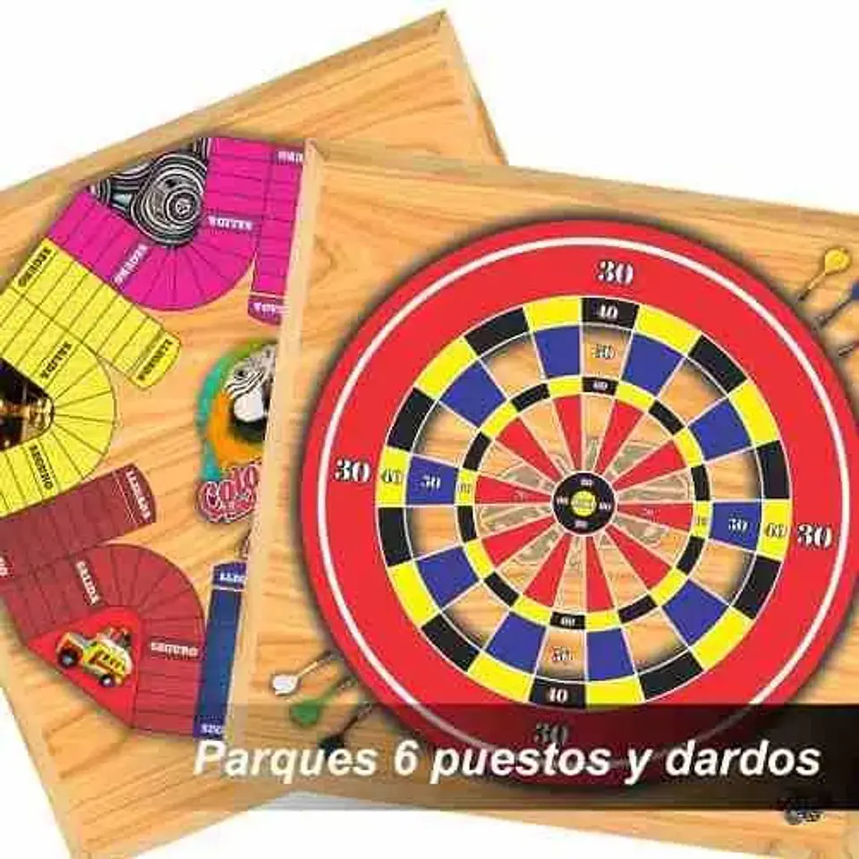 Juego Parqués 6 Dardos Magnetico 50 X 50 Cm Oficina  2