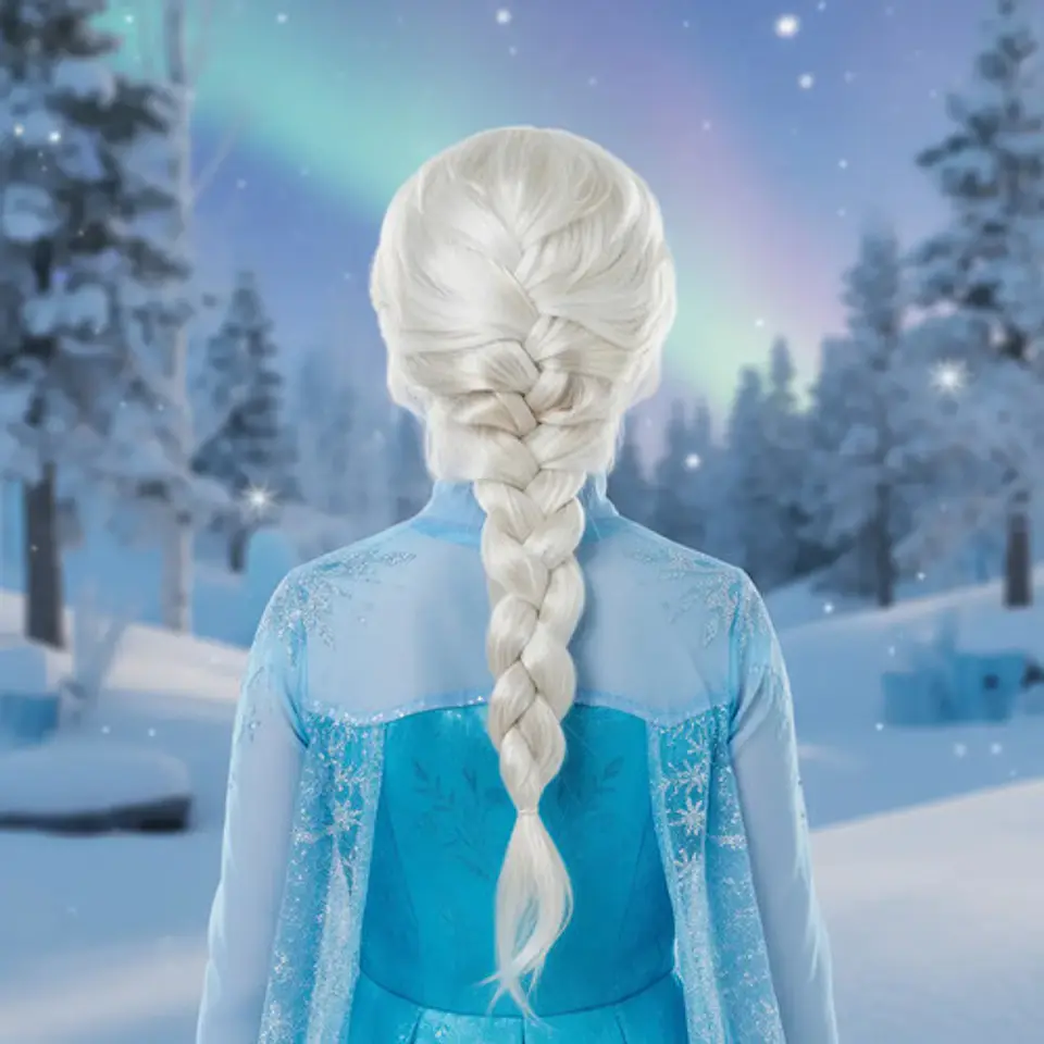 Disfraz   Peluca Frozen  Halloween Fiesta  Princesa Mp366 6