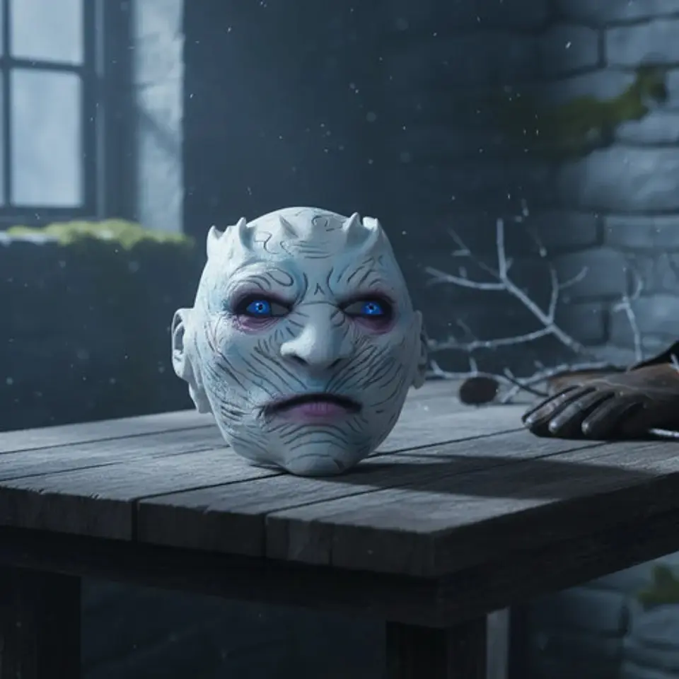 Máscara Blanca Juego De Tronos Rey Noche King White Walker  1