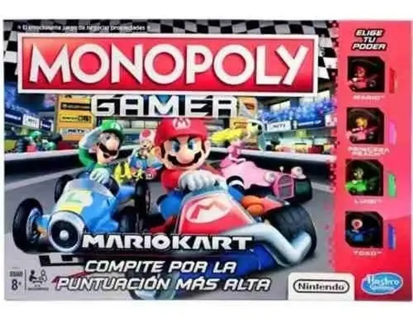 Juego De Mesa E1870 Monopoly Gamer Mario Kart Hasbro 1