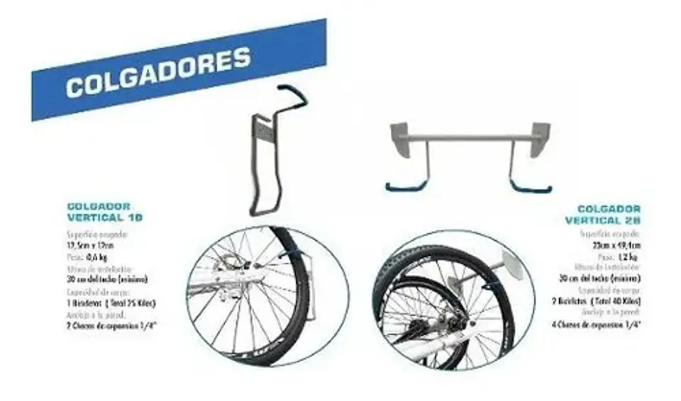 Anclaje Porta Bicicletas X2 Pared Soporte Cicla 9