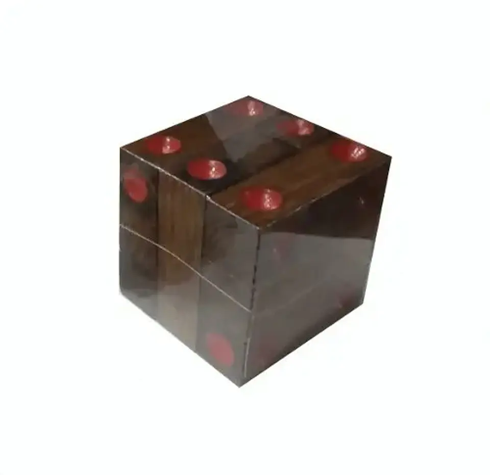 Juego Destreza Cubo De Madera Bola Para 2 Jugadores 3