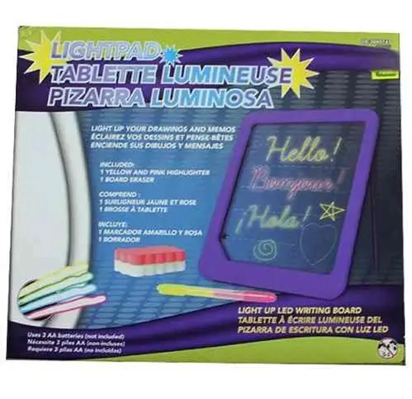 Tablero De Escritura Del Led 22 X 20 Cm Pizarra Luminosa 3