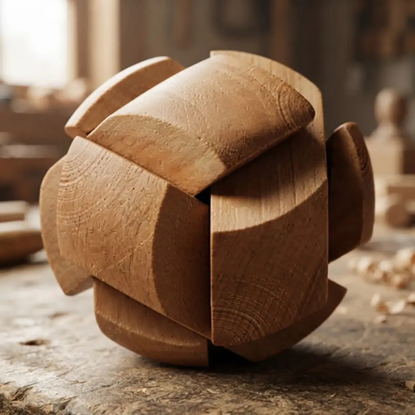 Bola Destreza Juguete Ref 295 Madera Cubos  4