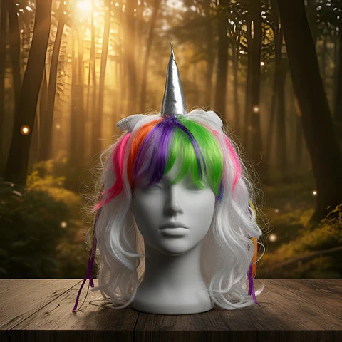 Peluca Capul Mechones Unicornio   Ref  Pul-108  Halloween