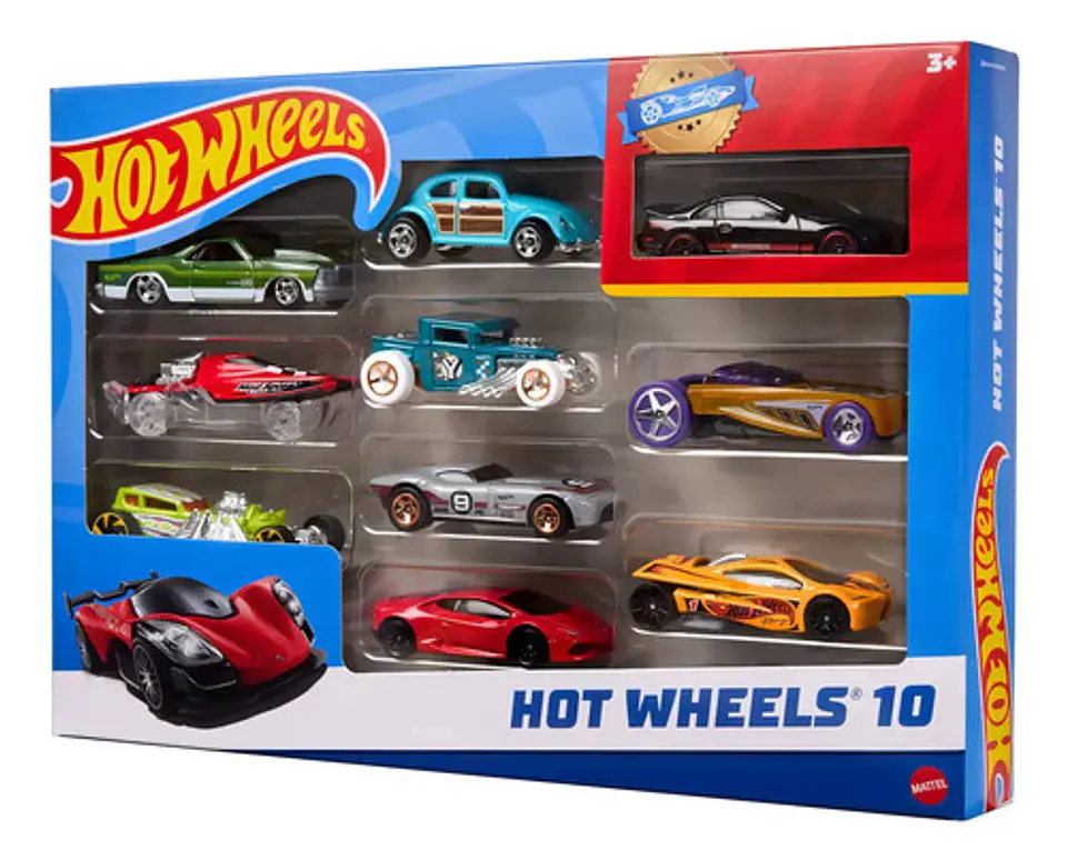 Hot Wheels Die Cast Paquete De 10 Autos Multicolor 5