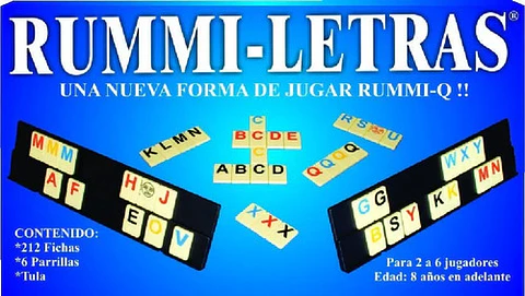 Juego de Mesa Rummi-Letras Edición Caja para 2-6 Jugadores con 212 Fichas