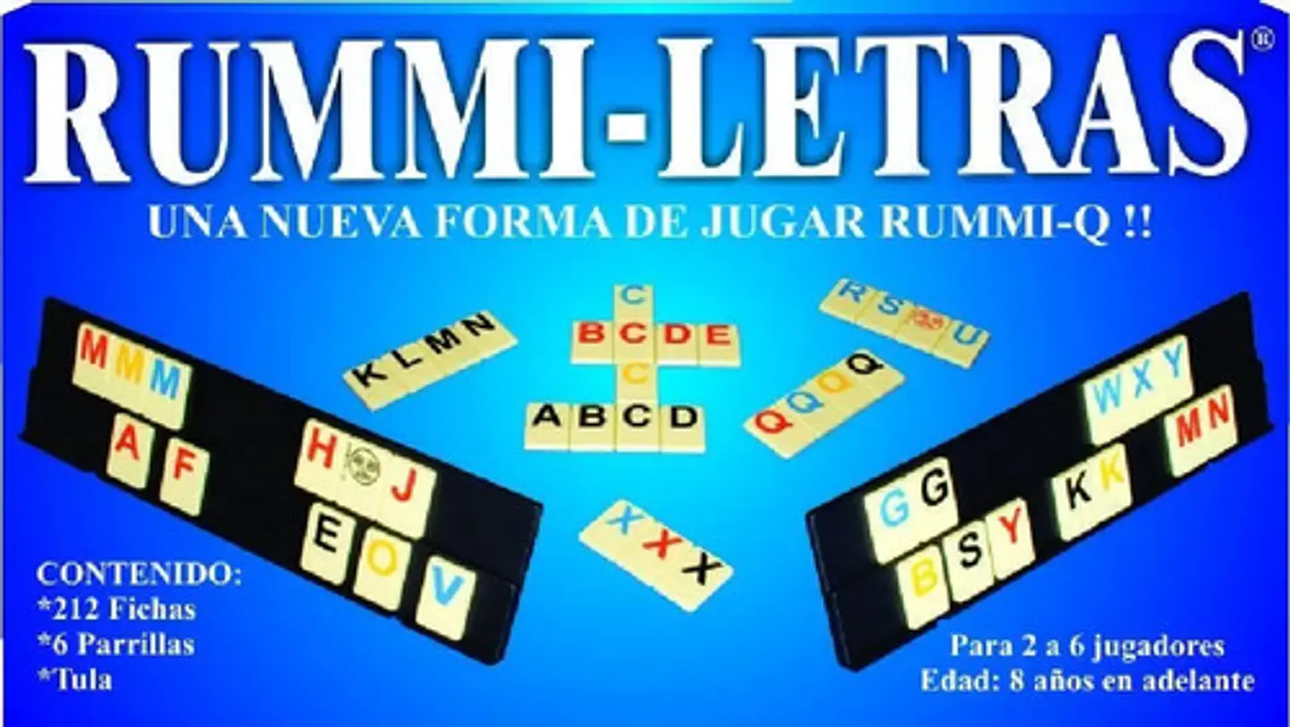 Juego de Mesa Rummi-Letras Edición Caja para 2-6 Jugadores con 212 Fichas 1