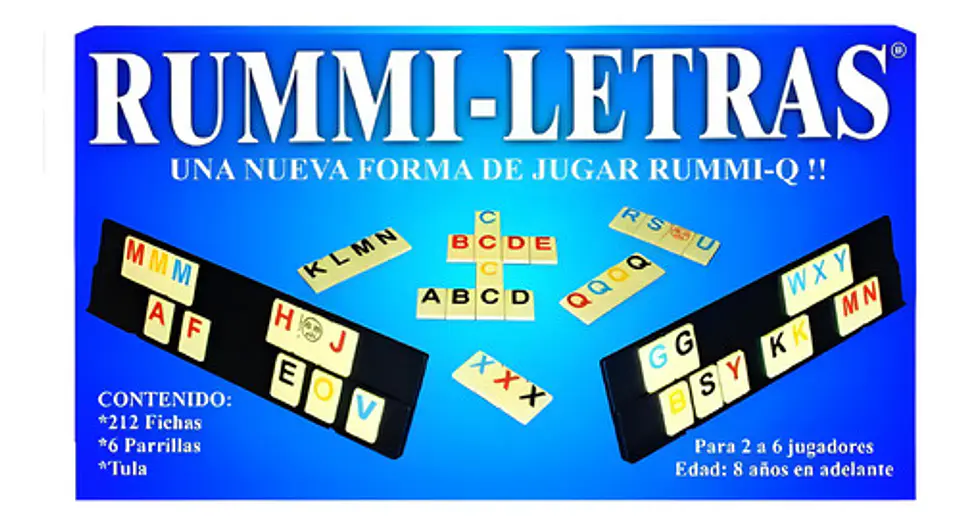 Juego de Mesa Rummi-Letras Edición Caja para 2-6 Jugadores con 212 Fichas 2