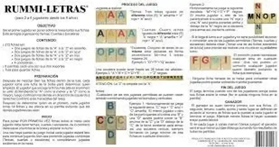Juego de Mesa Rummi-Letras Edición Caja para 2-6 Jugadores con 212 Fichas 4