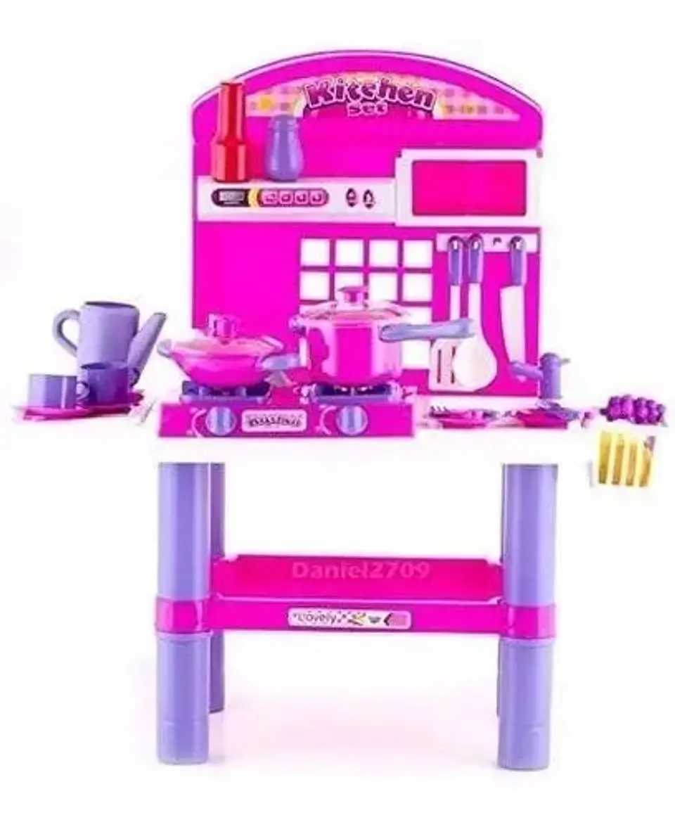 Cocina Infantil Juguete Niños 008-53 Mediana Rosada 3