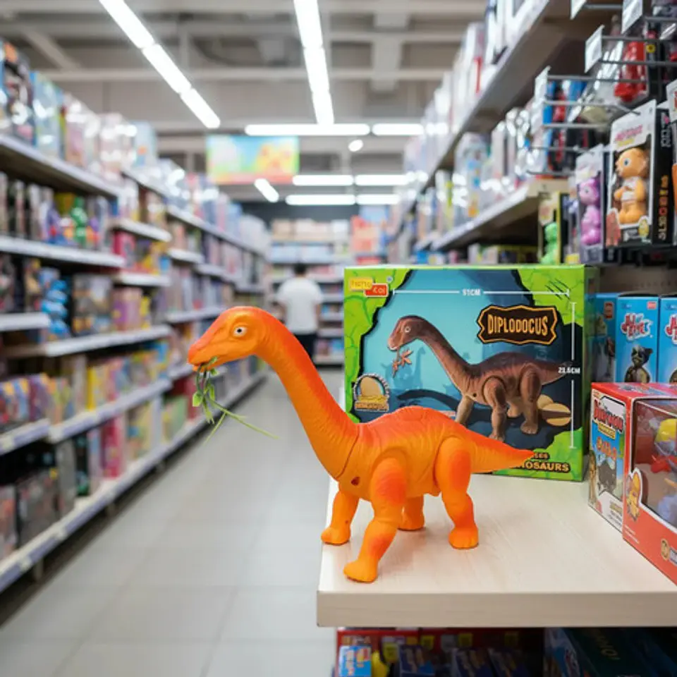 Dinosaurio Diplodocus Dinox Juguete 51cm Proyección Luces Educativo 2