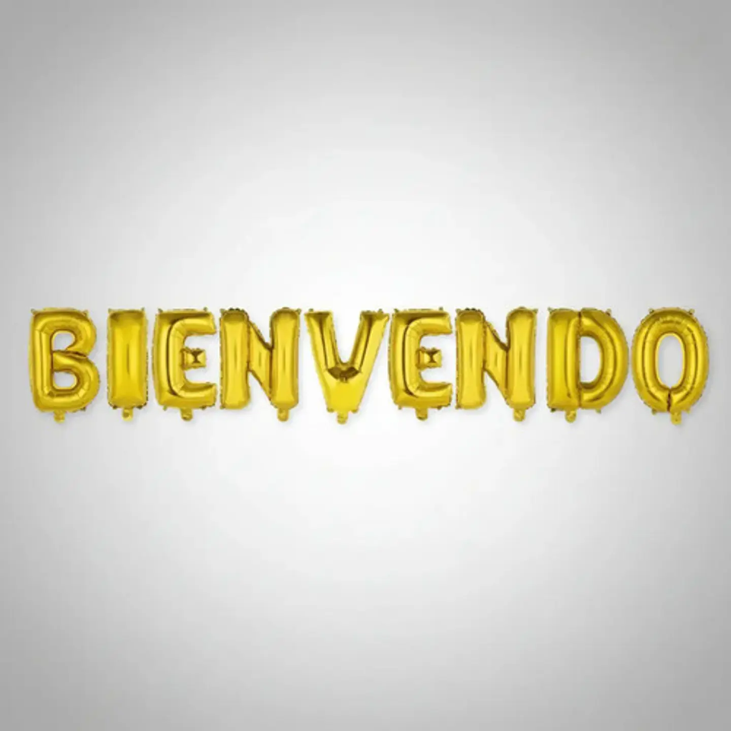 Bienvenidos  Globos Metalizados Plateado Dorado Bomba  1