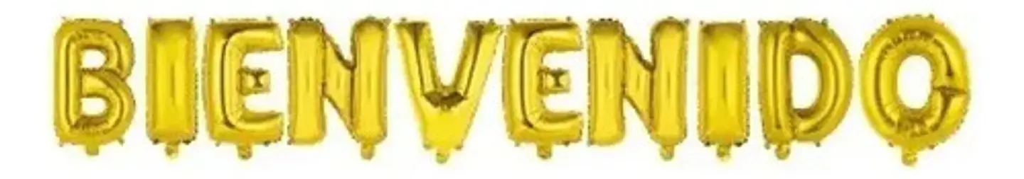 Bienvenidos  Globos Metalizados Plateado Dorado Bomba  2