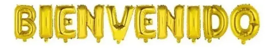 Bienvenidos  Globos Metalizados Plateado Dorado Bomba  2