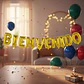 Bienvenidos  Globos Metalizados Plateado Dorado Bomba  - Miniatura 3
