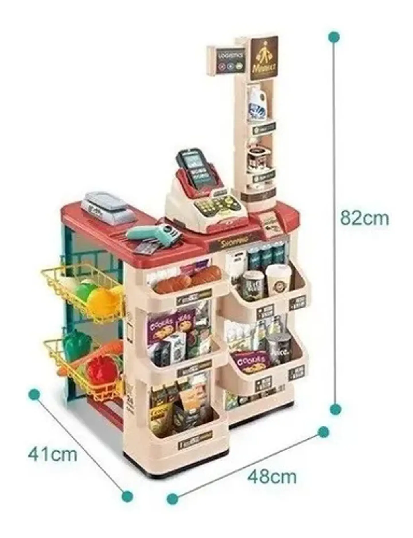 Supermercado Canasta Mercado Caja Registradora Luz Sonido Ju 3