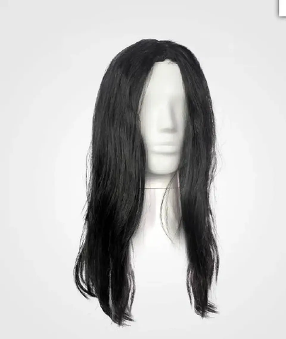 Peluca Negra  Disfraz  Halloween Ref Mp372-2 3