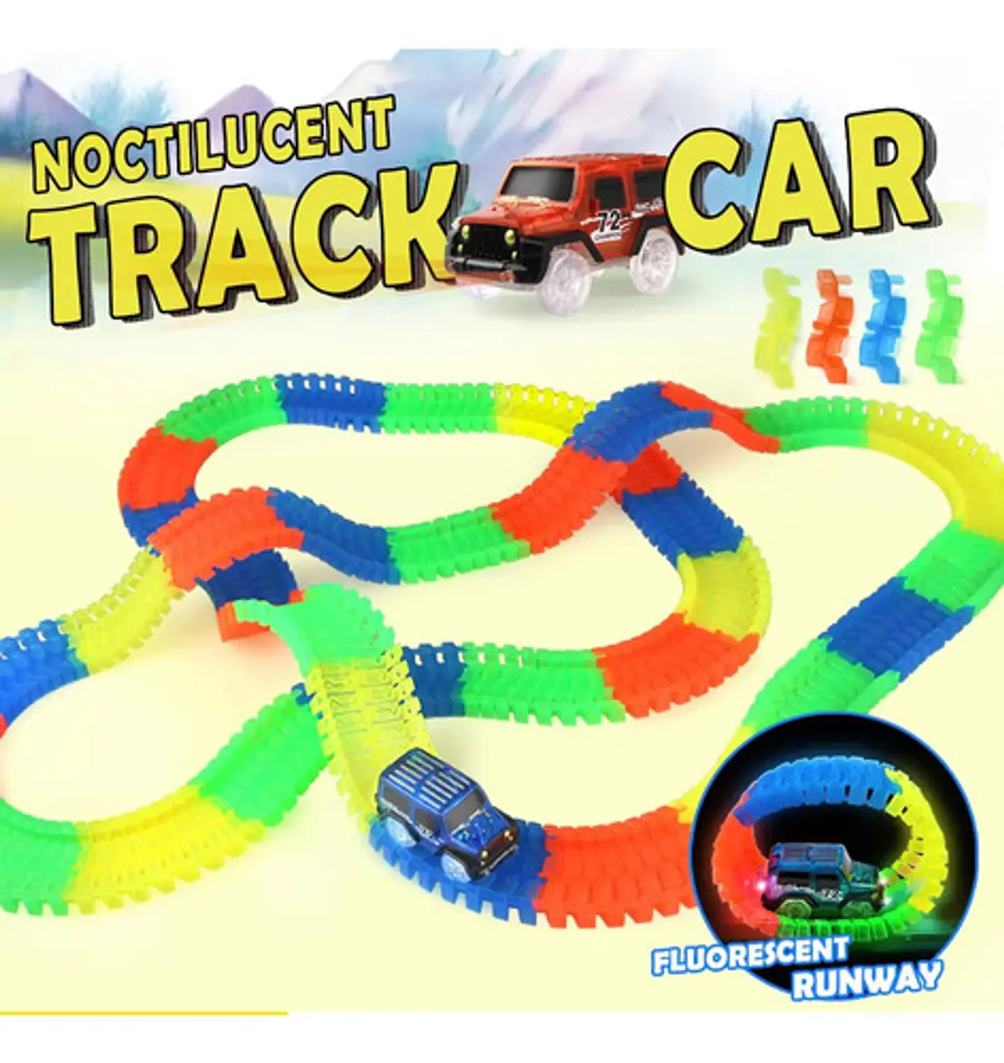 Pista  Variable  Luminous Luz Gd217 Carros Autos Magic Track 3
