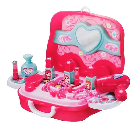 Set De Belleza Niñas Maletín Con Ruedas Tocador 008-917