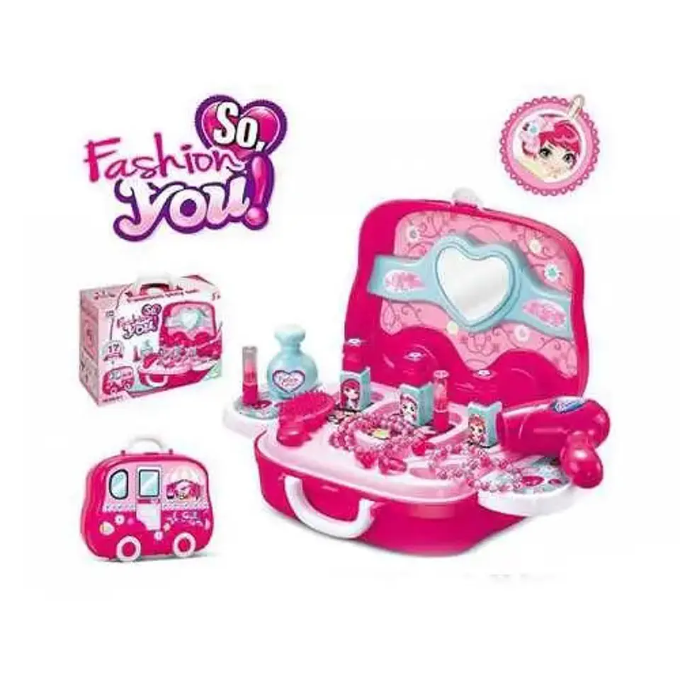 Set De Belleza Niñas Maletín Con Ruedas Tocador 008-917 2