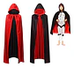 Capa Negra Con Rojo 90 Cm Halloween  Rerf  Mp853  - Miniatura 1