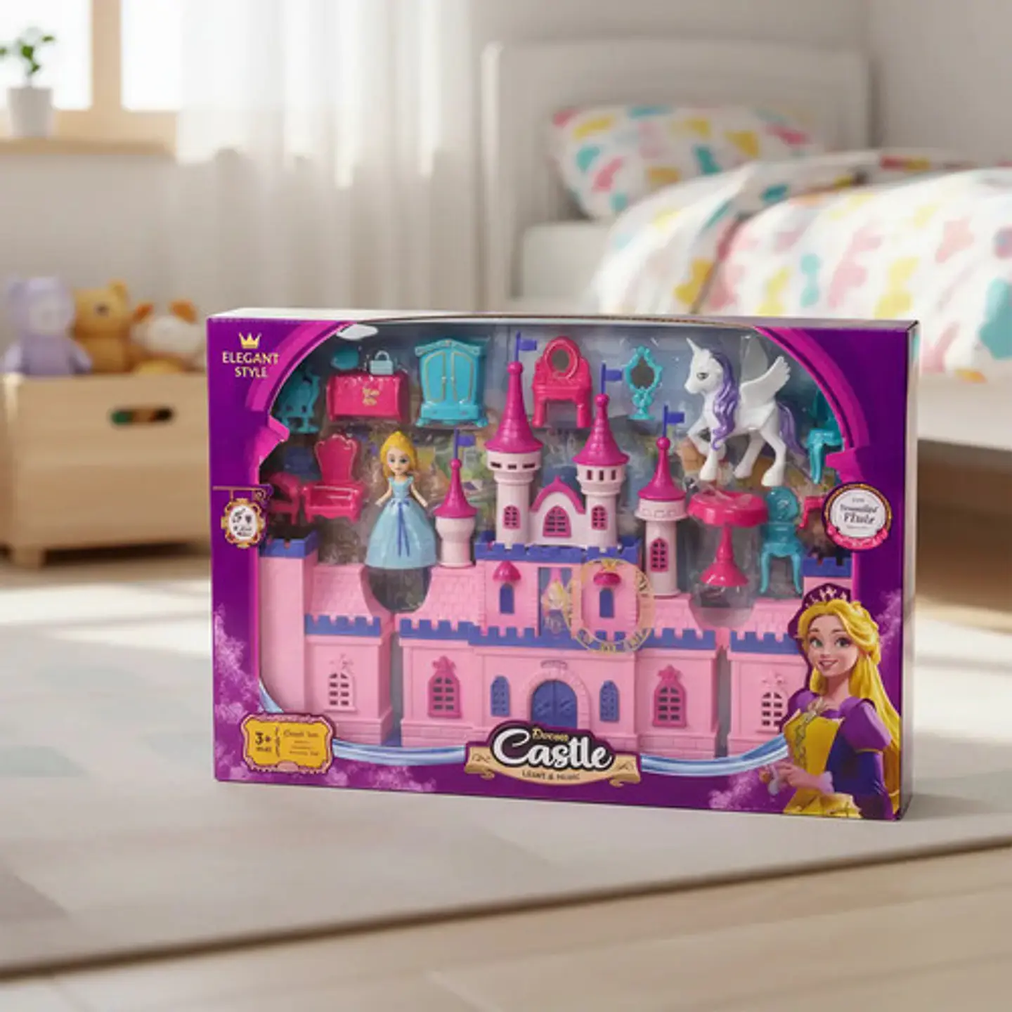 Casa De Muñecas Castillo Princesas Sg-29071 Luces Y Sonidos Rosa 3