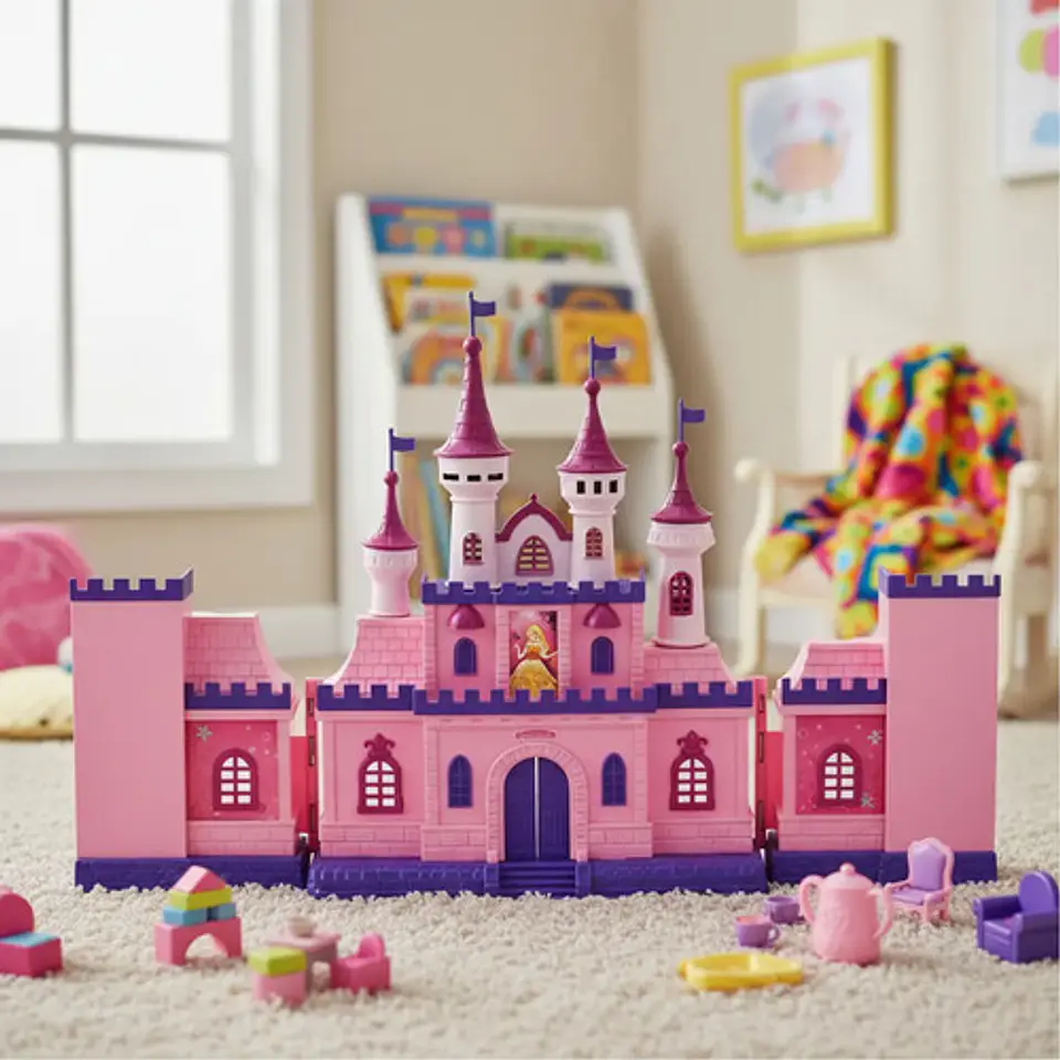 Casa De Muñecas Castillo Princesas Sg-29071 Luces Y Sonidos Rosa 5
