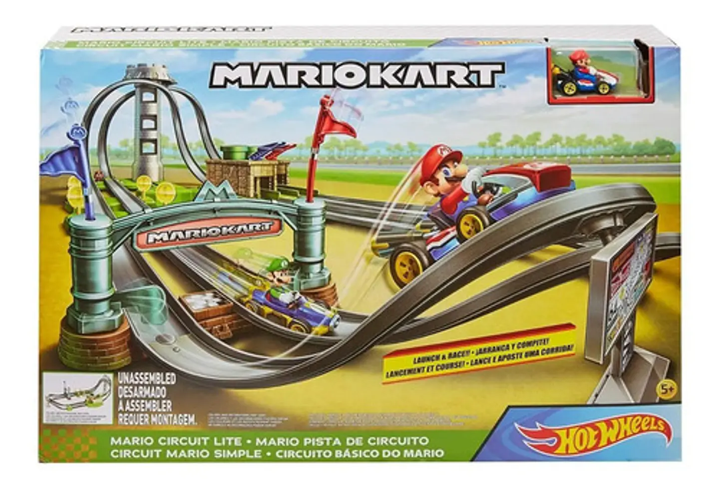 Hot Wheels Mario Kart Circuito Colorido Mattel. 6