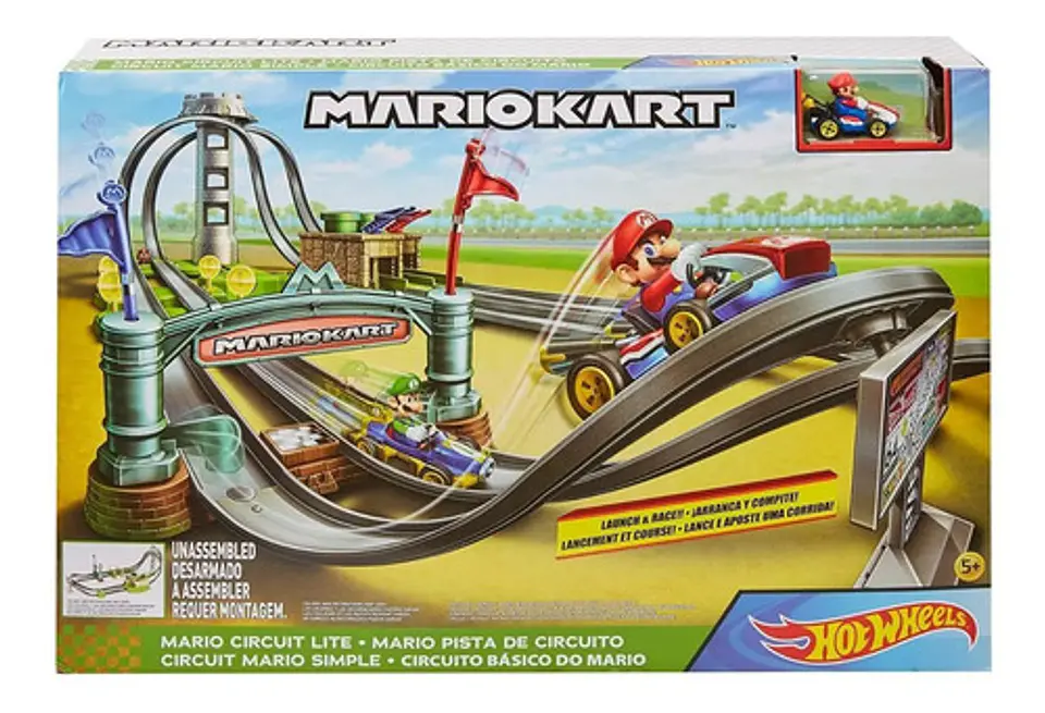 Hot Wheels Mario Kart Circuito Colorido Mattel. 6