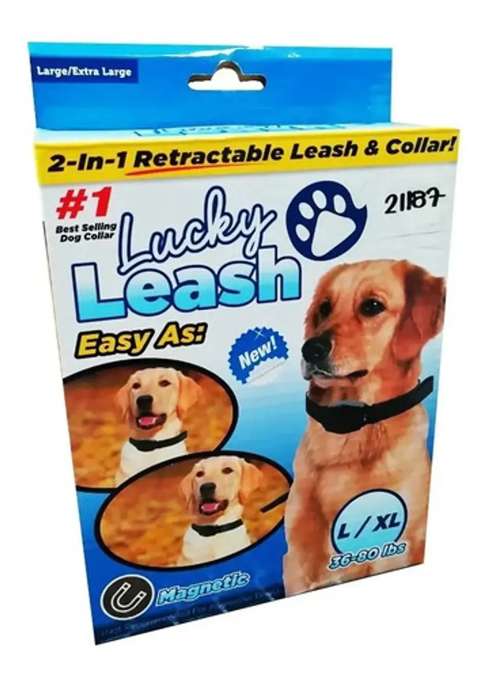 Lucky Leash 2 En 1 Collar Magnético L/xl 21187 1