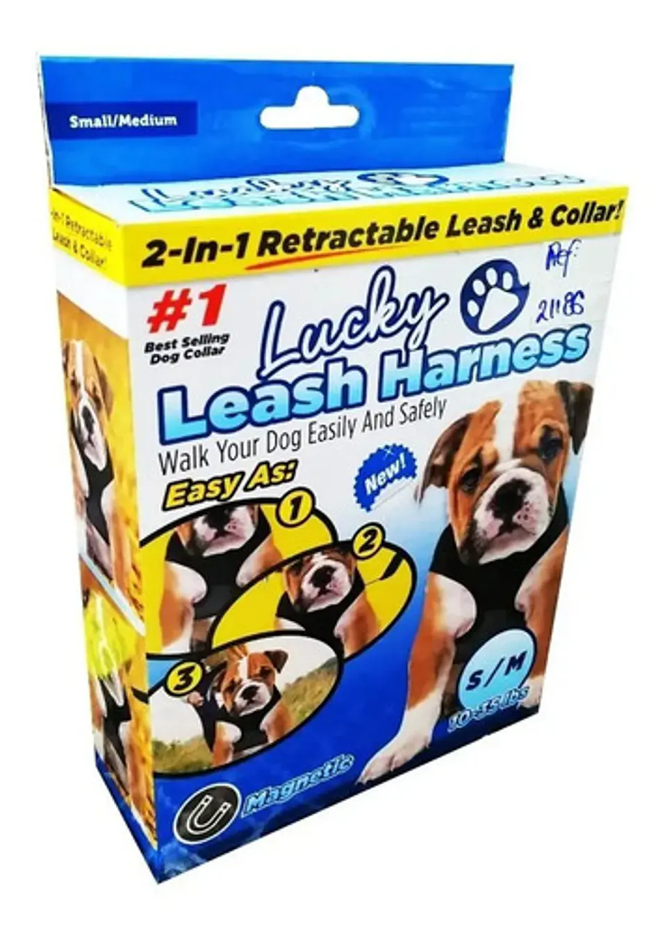 Lucky Leash Arnés 2 En 1 Collar Magnético S/m 21186 1