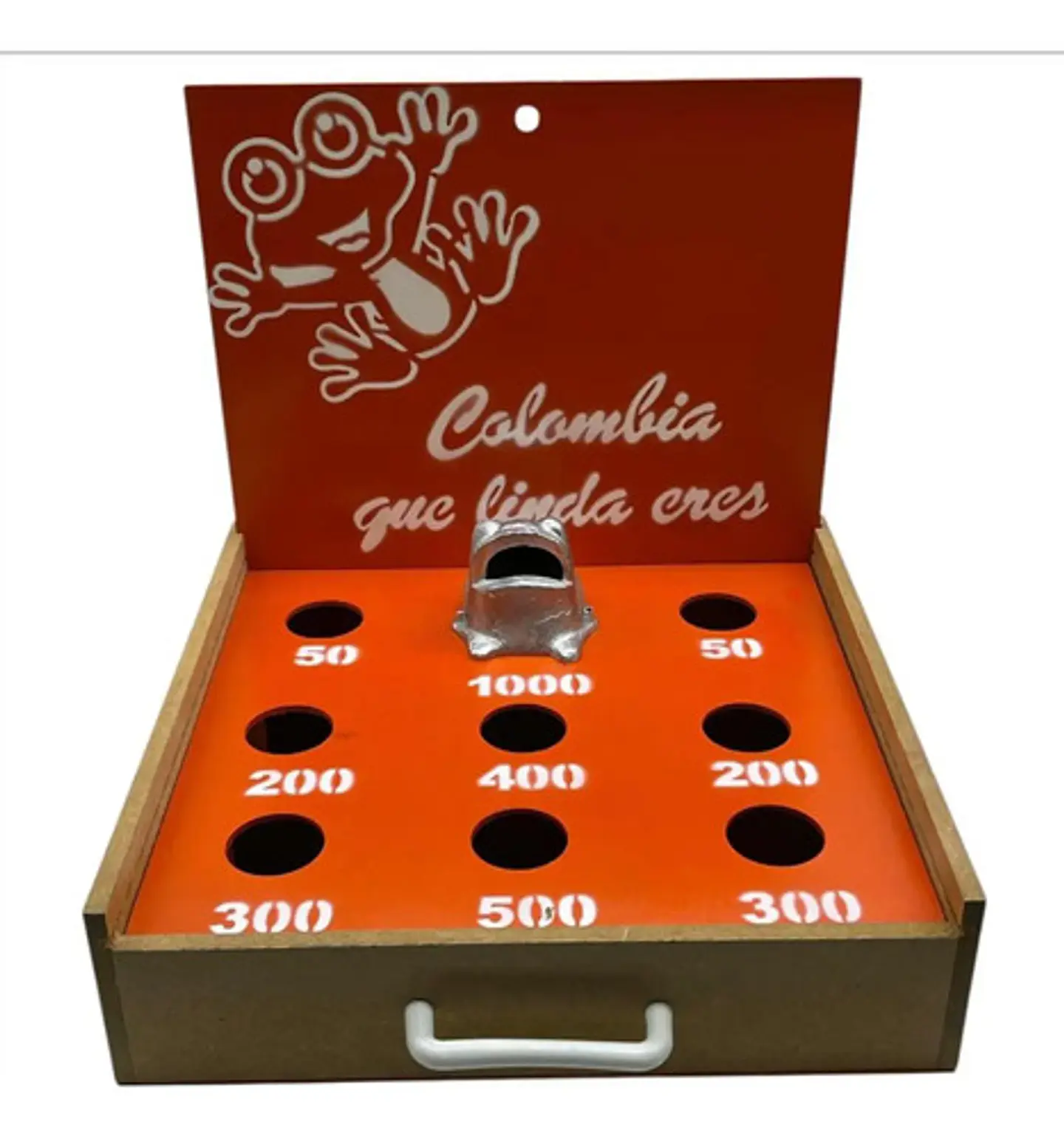 Juego De Rana Portátil En Madera Para Mesa Artesanal 2