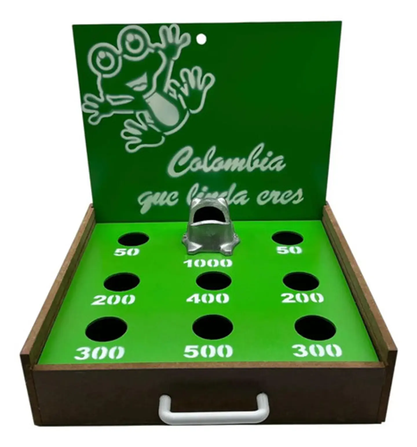 Juego De Rana Portátil En Madera Para Mesa Artesanal 12