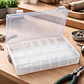 Caja Organizadora Multiusos Compartimentos Botones Tuercas Transparente - Miniatura 1